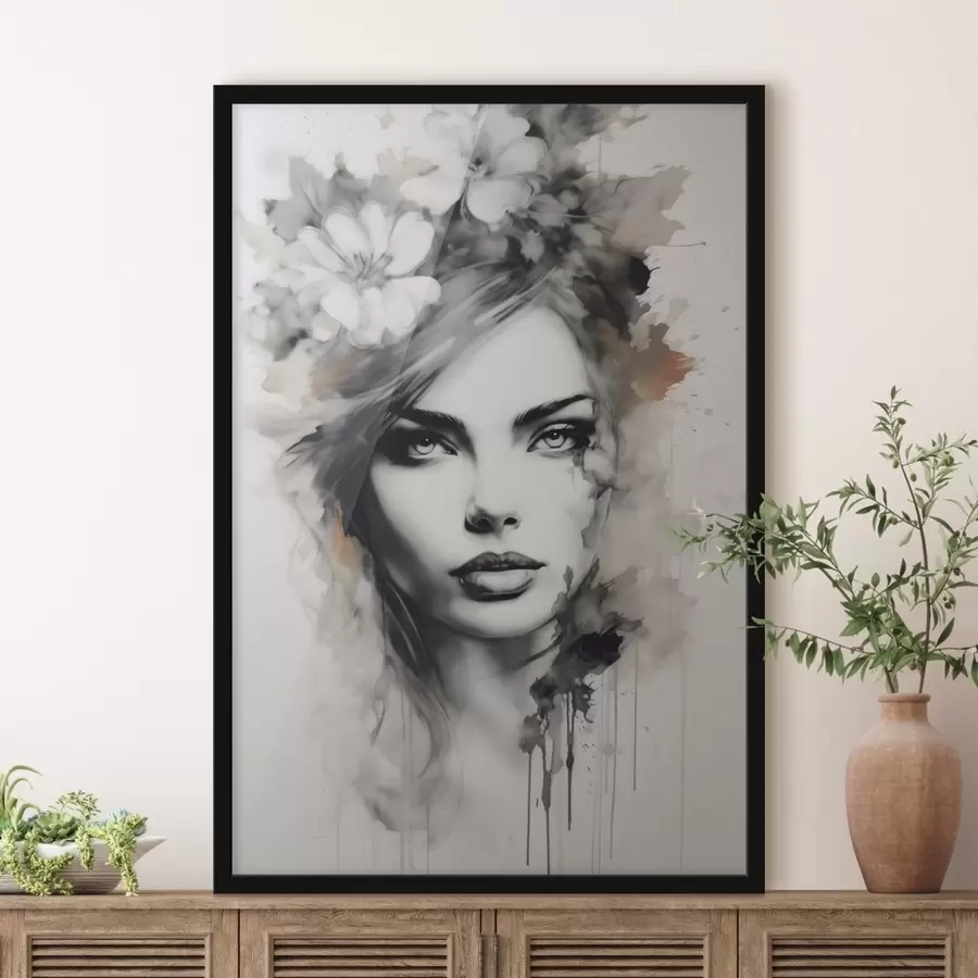 Fotobehang Meisjesgezicht f41077