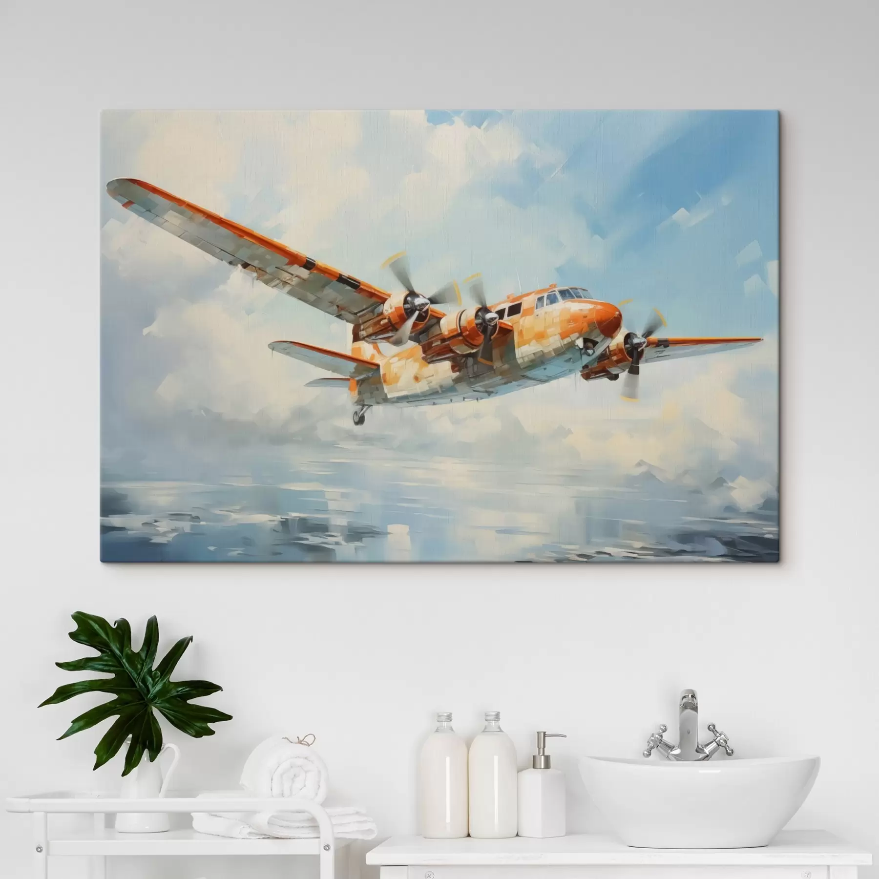 Papier peint photo L'avion vole dans le ciel s41239