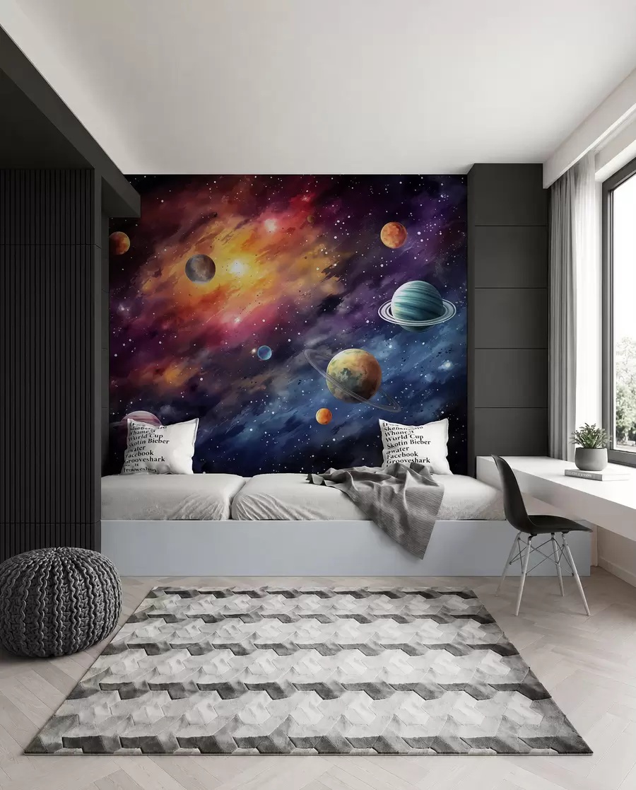 Fotobehang Door de sterrennevel w01798