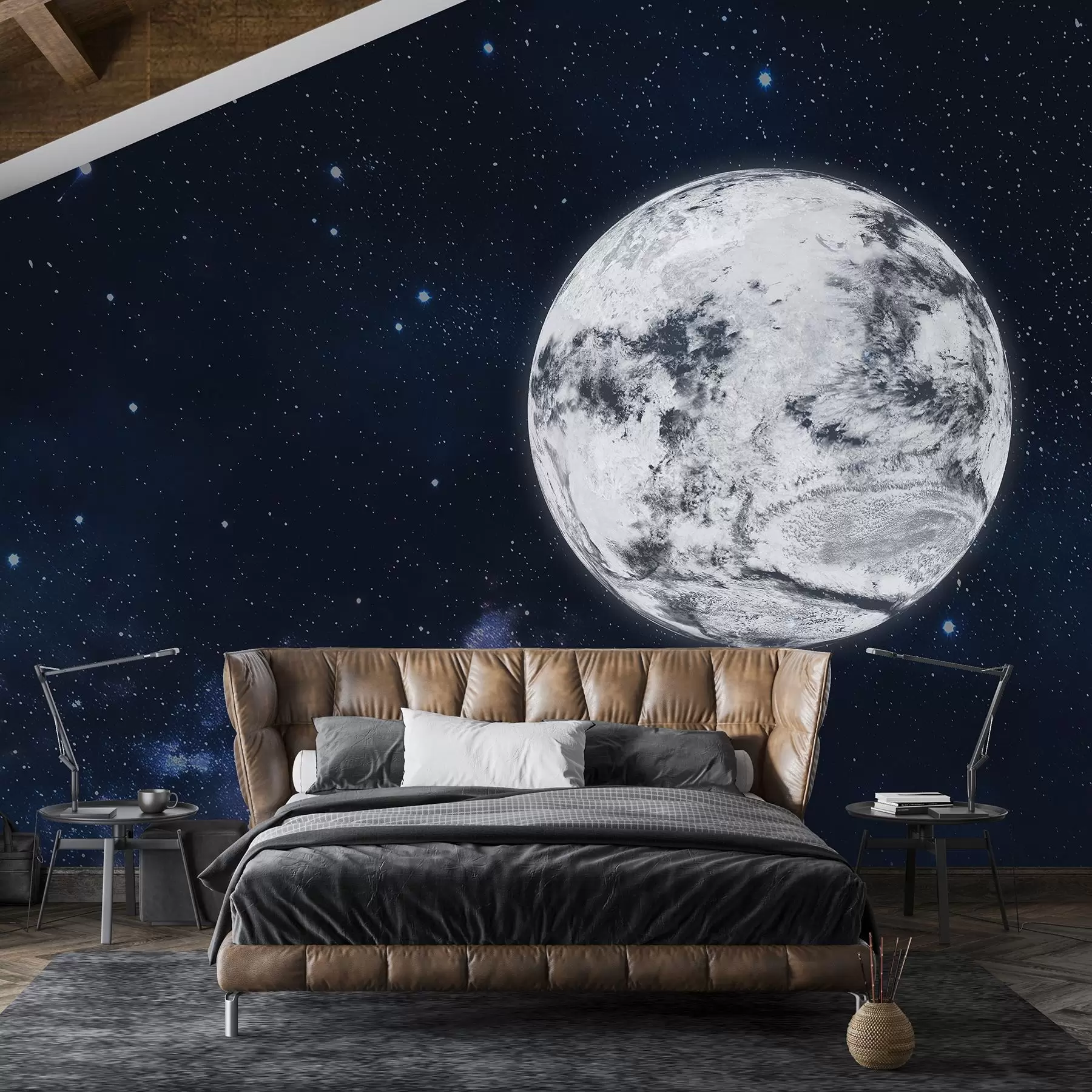 Fotobehang Planeet in de ruimte, sterren, sterrenbeelden, kosmisch w01800