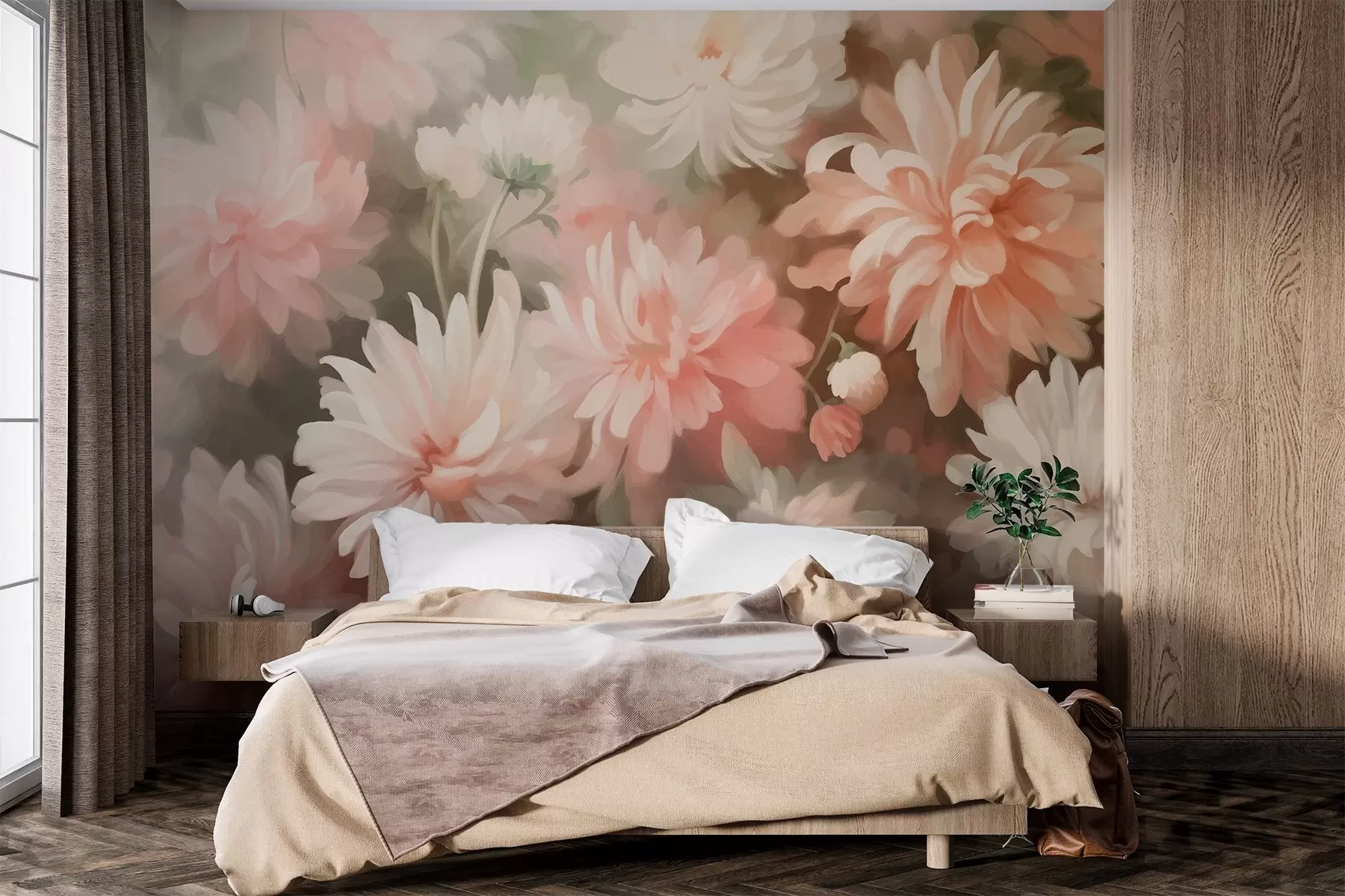 Papier peint photo Fleurs vintage w01839