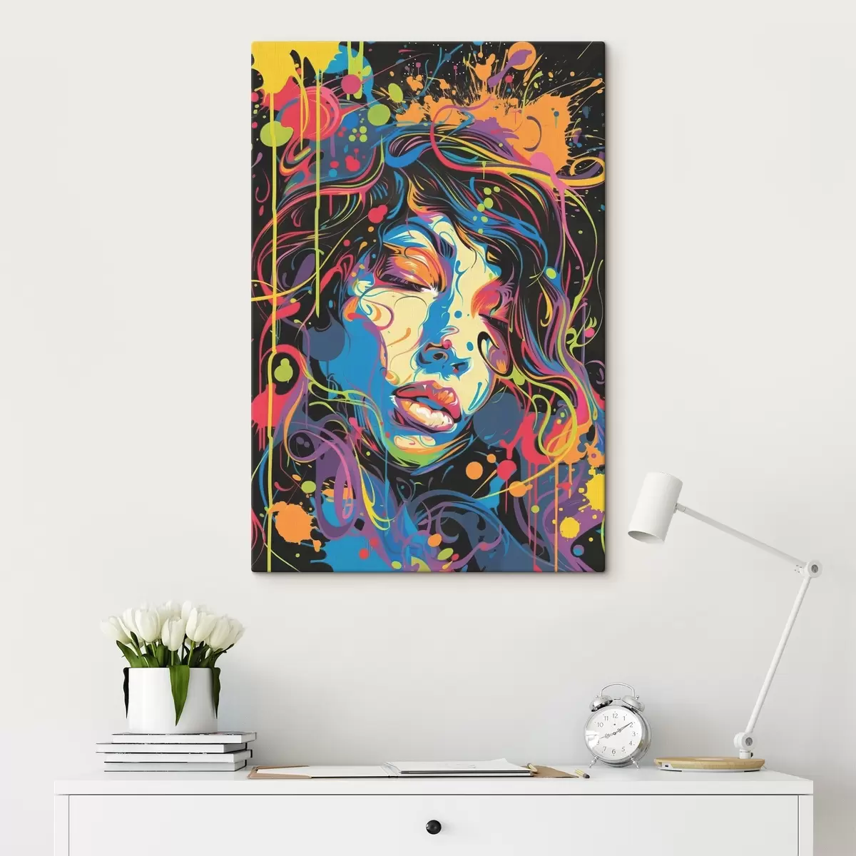  Peintures Expression vibrante grâce à des traits colorés s39034