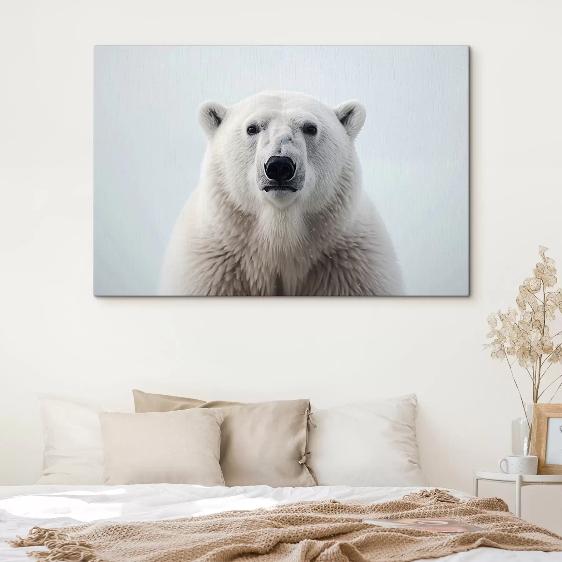 Fotobehang Portret van een ijsbeer minimalisme s41285