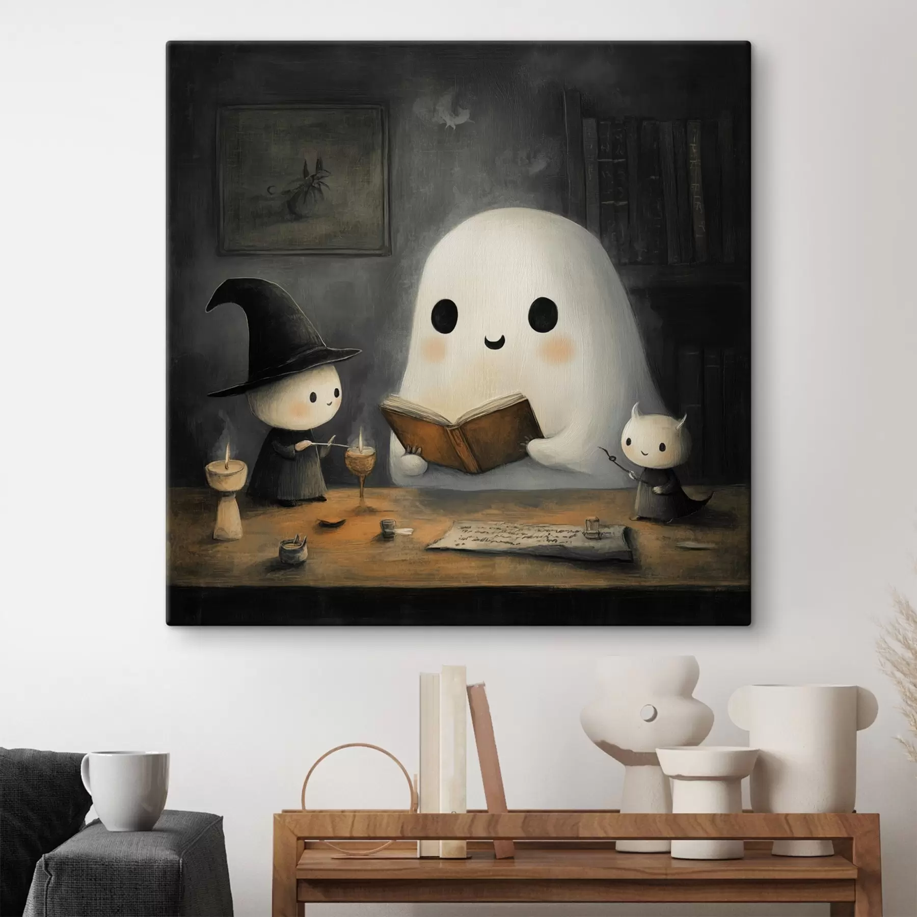 Fotobehang Privyd leest een boek voor aan zijn vrienden s41343