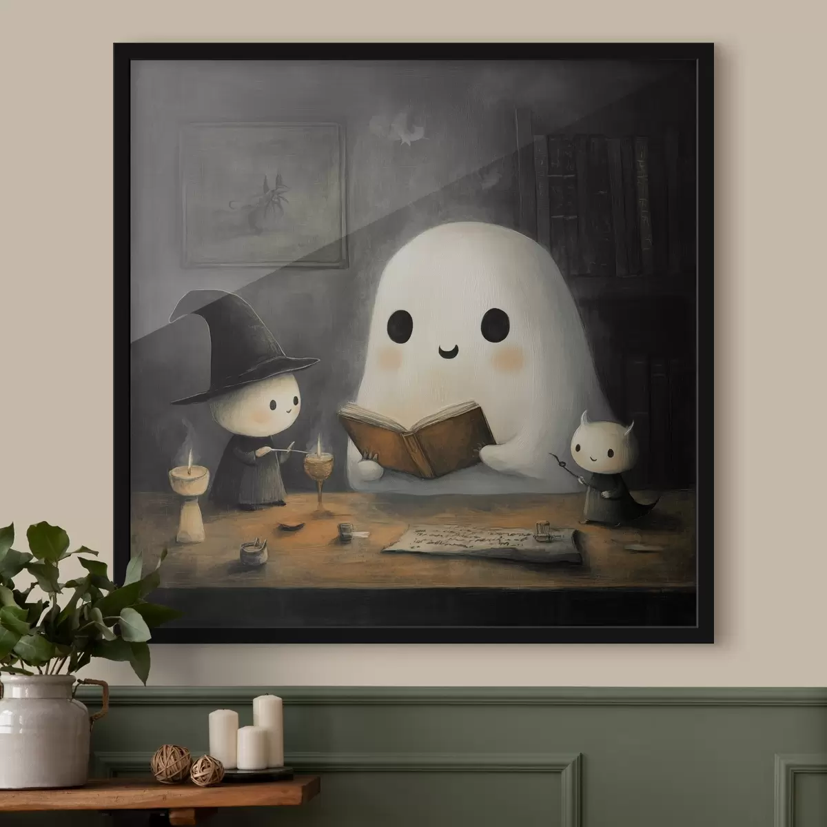 Poster Privyd leest een boek voor aan zijn vrienden f41343