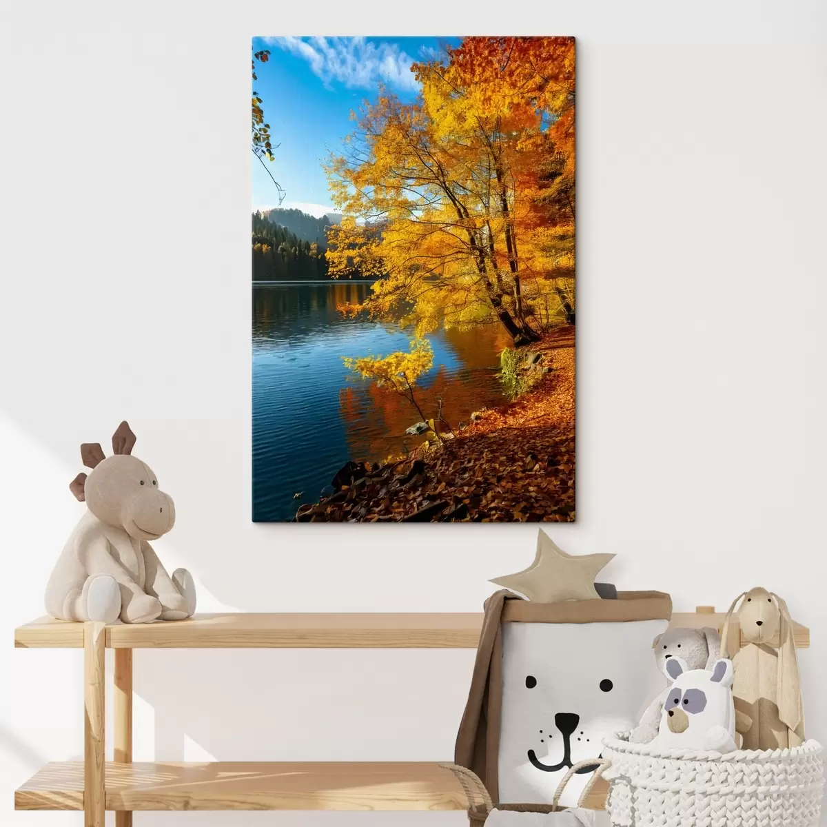  Peintures paysage d'automne au bord du lac s41407
