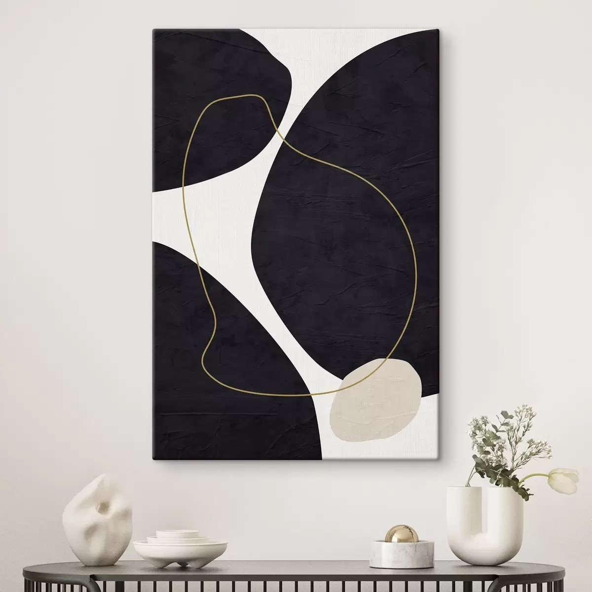  Peintures Des tourbillons élégants dans une harmonie monochrome s36036