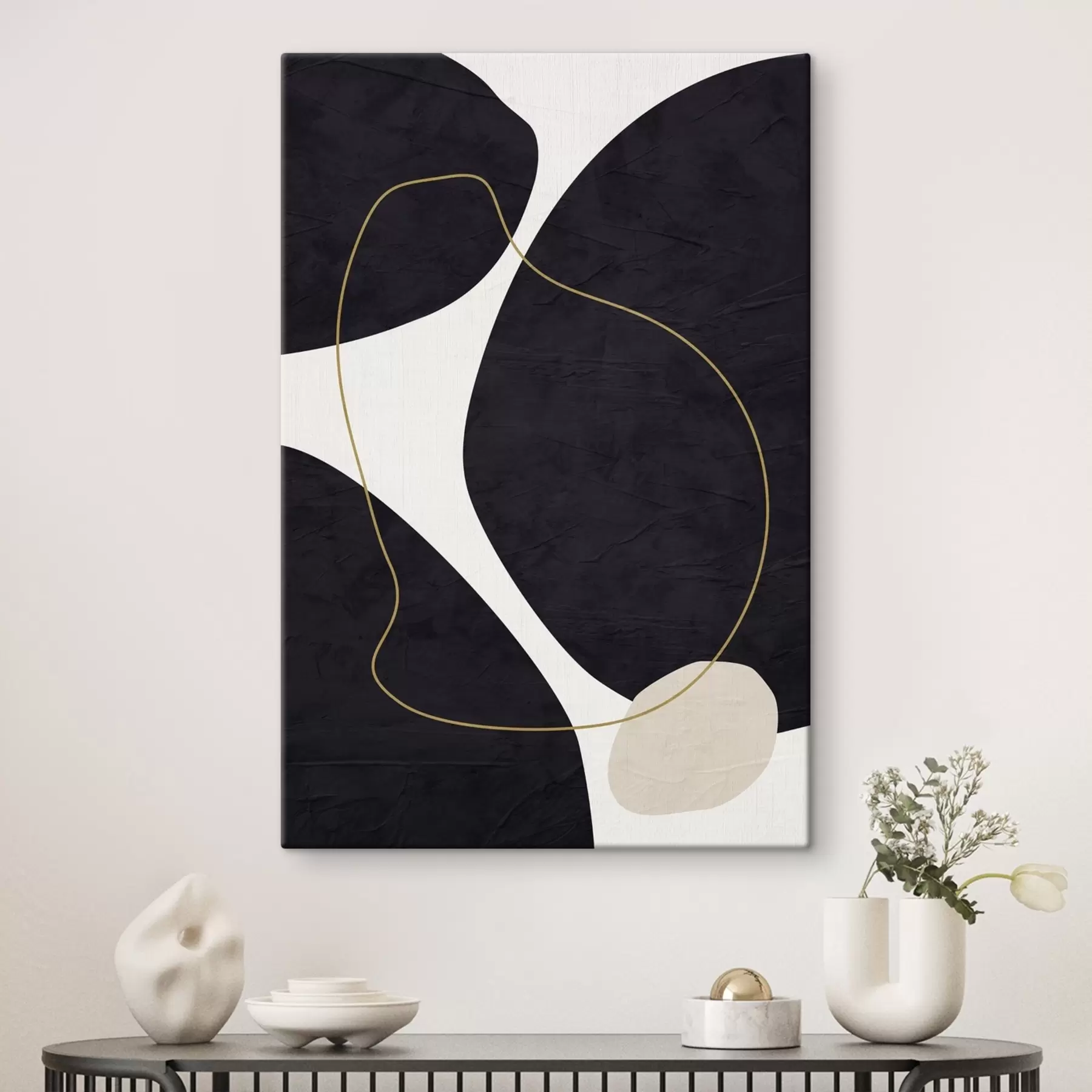  Peintures Des tourbillons élégants dans une harmonie monochrome s36036