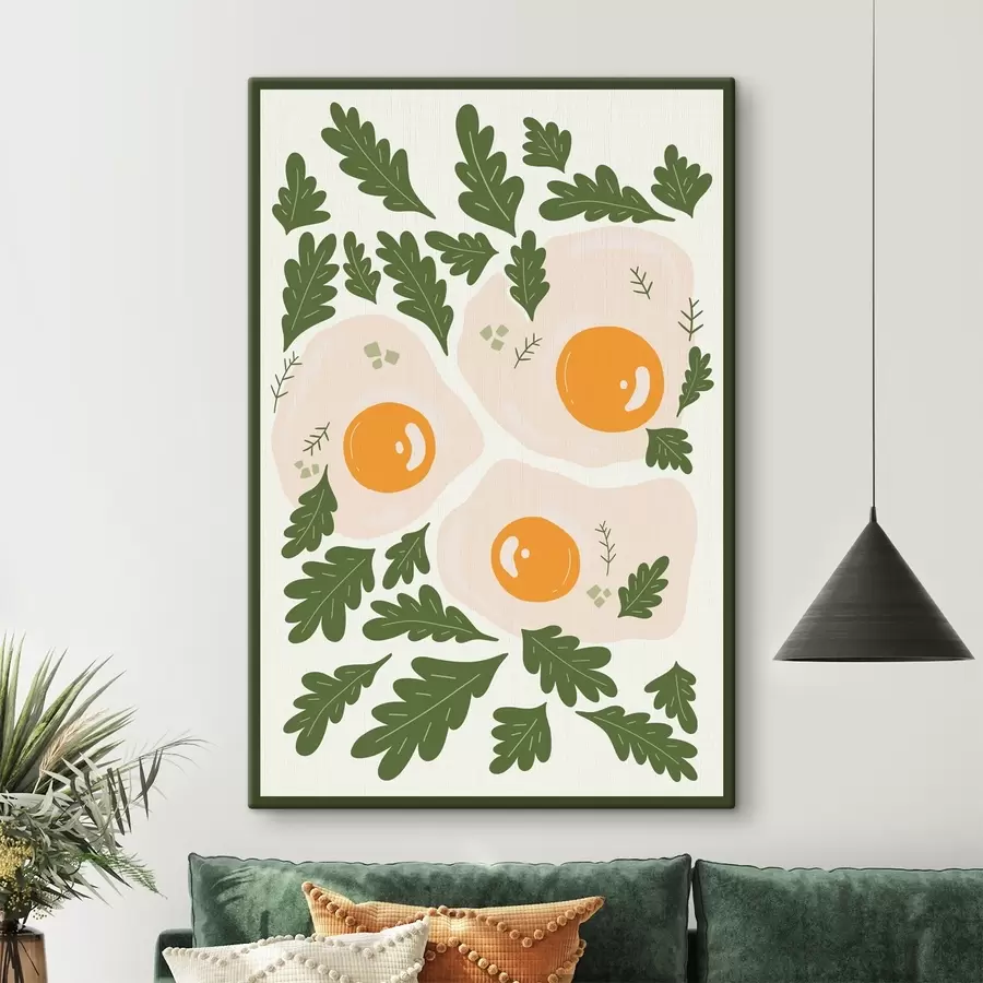  Peintures Une image d'œufs et de feuilles s36860