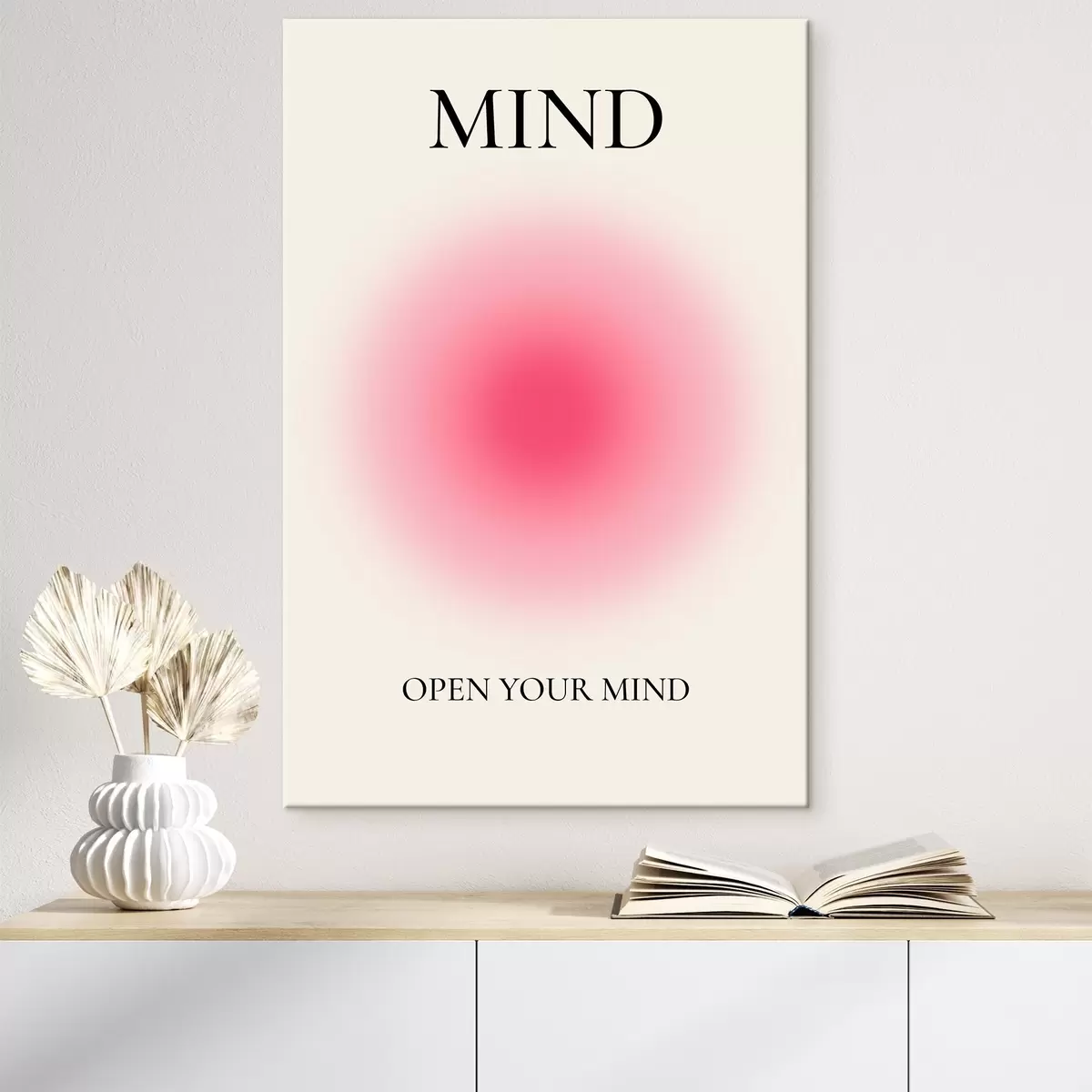  Peintures Un cercle rose sur fond blanc s37347