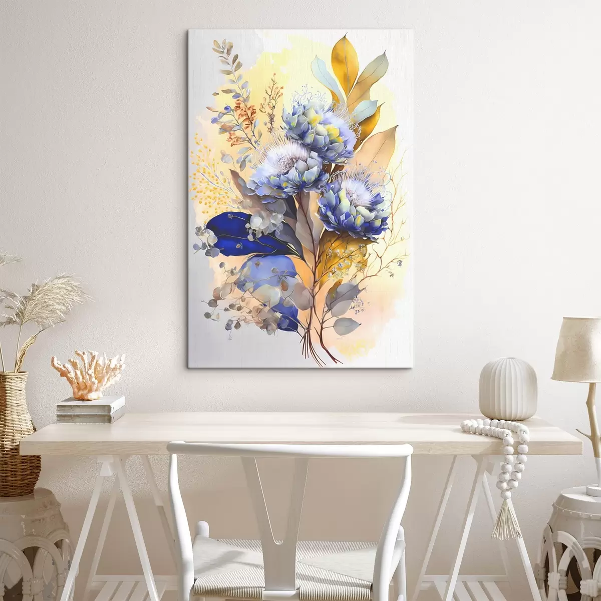  Peintures Une peinture de fleurs et de feuilles s37550