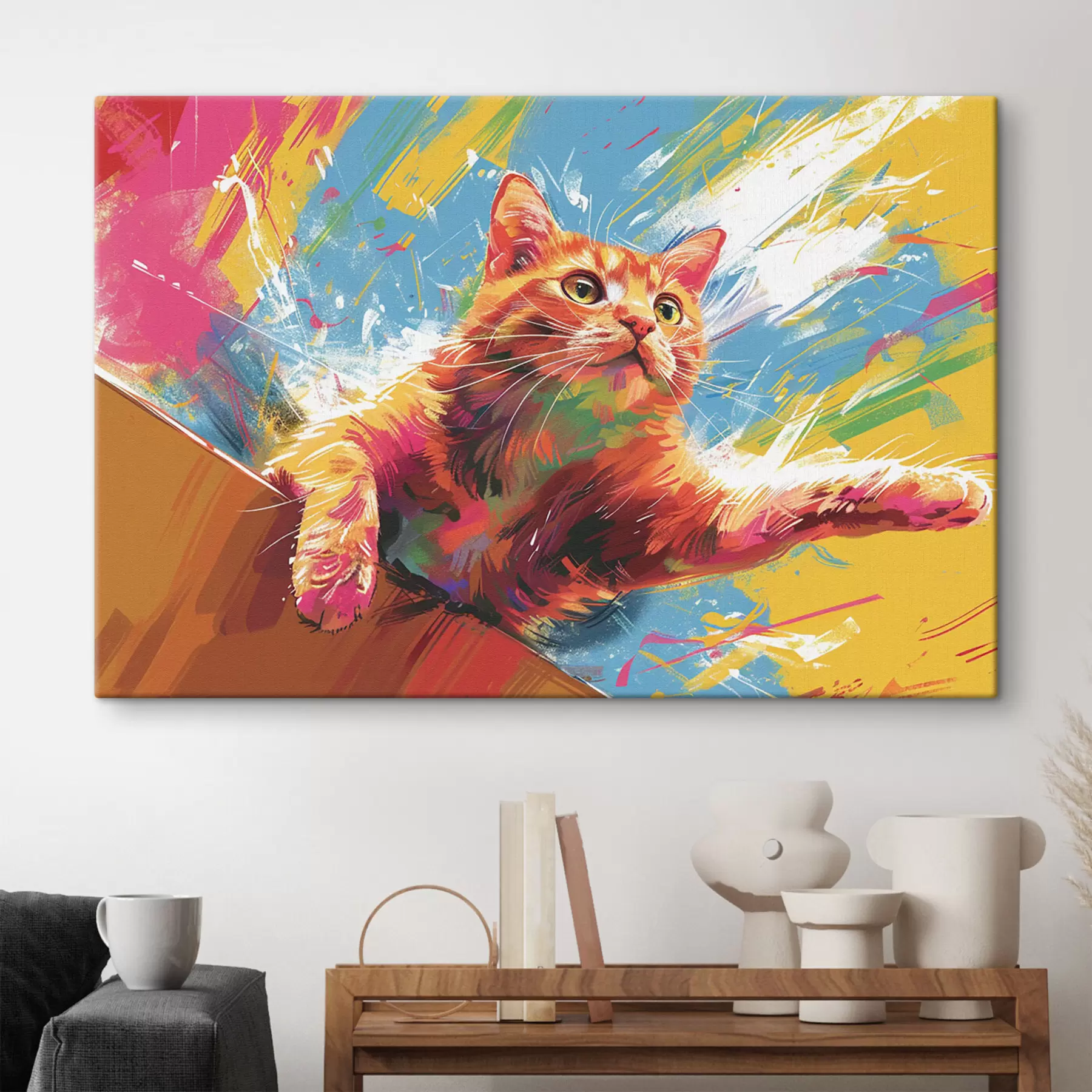 Fotobehang Een kat die zijn poot uitsteekt s38251