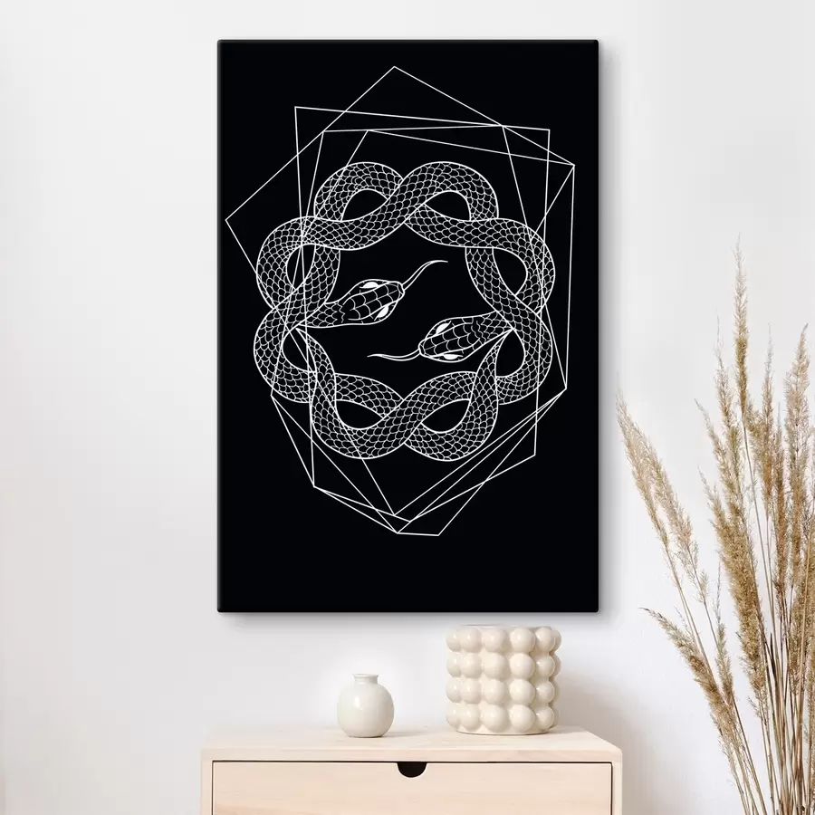  Peintures Un serpent blanc dans un cercle s38565v4