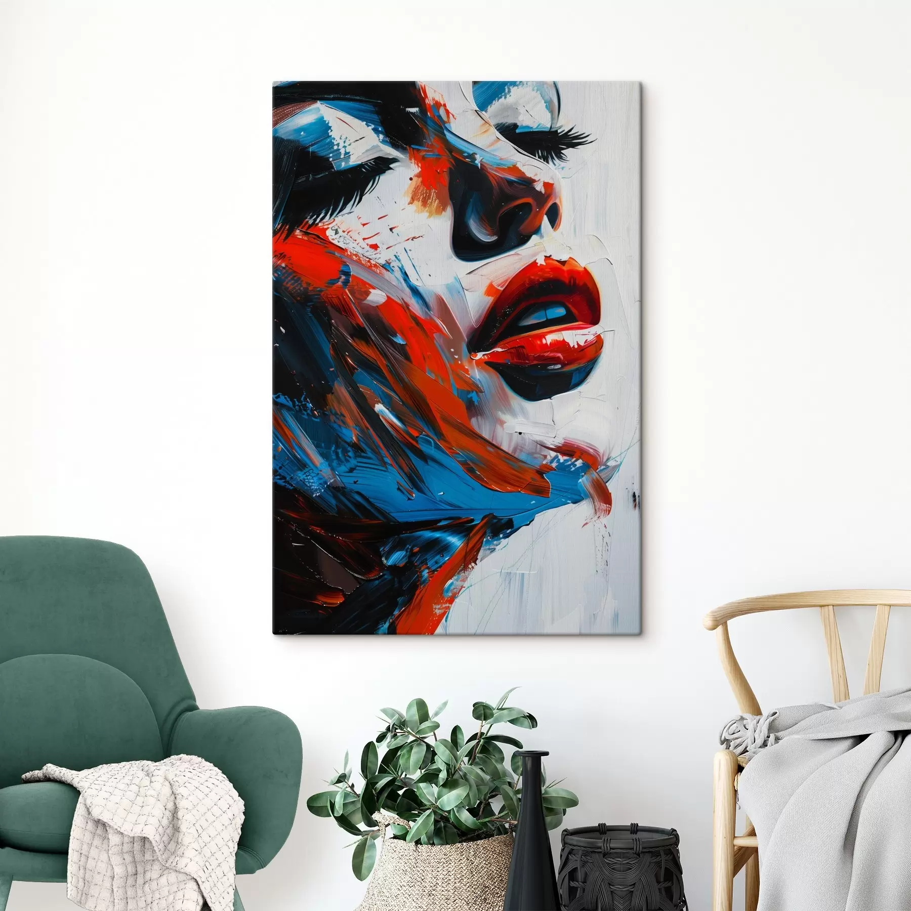 Papier peint photo Peinture d'un visage de femme s38576