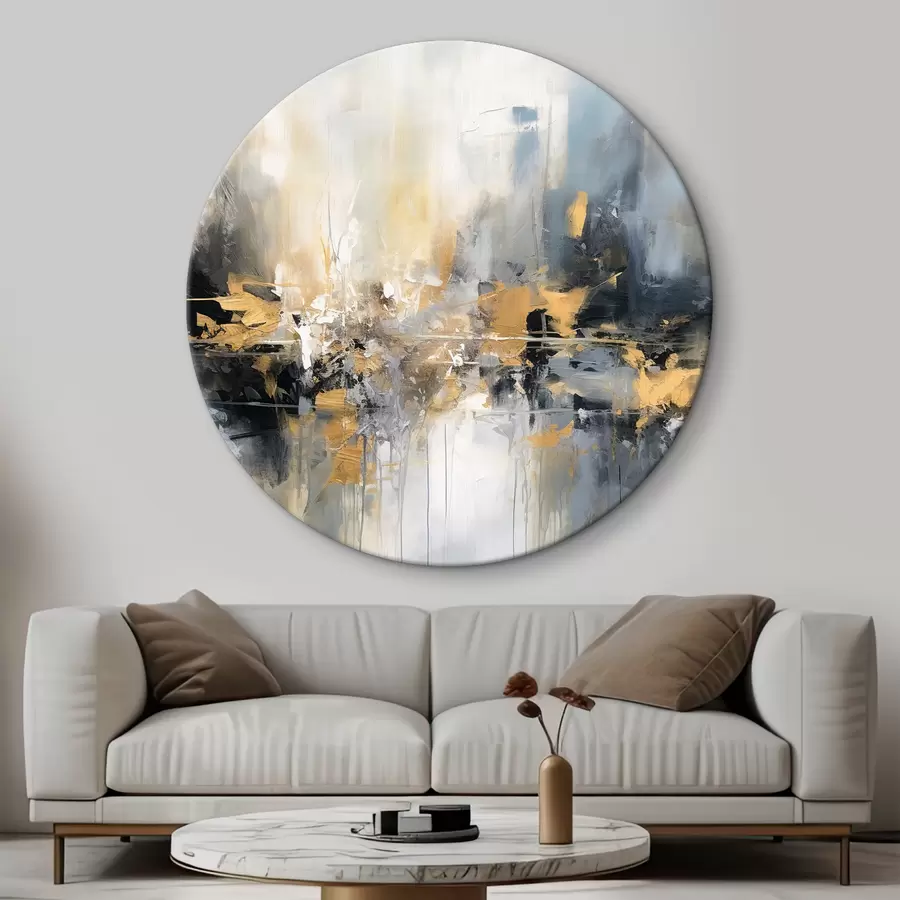  Peintures Peinture abstraite dans les tons bleus et blancs r34183