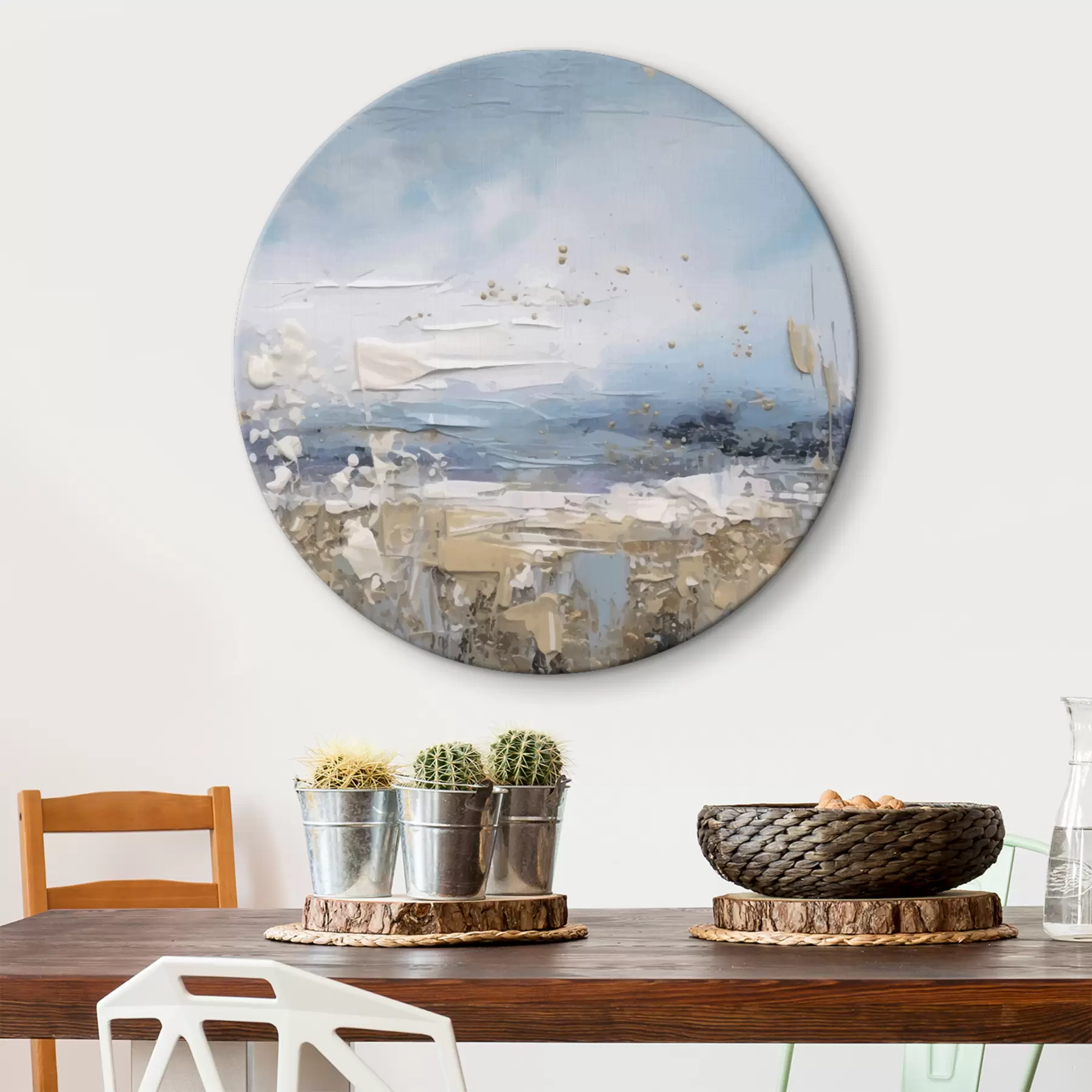  Schilderijen Abstracte kunst in blauwe tinten r35430