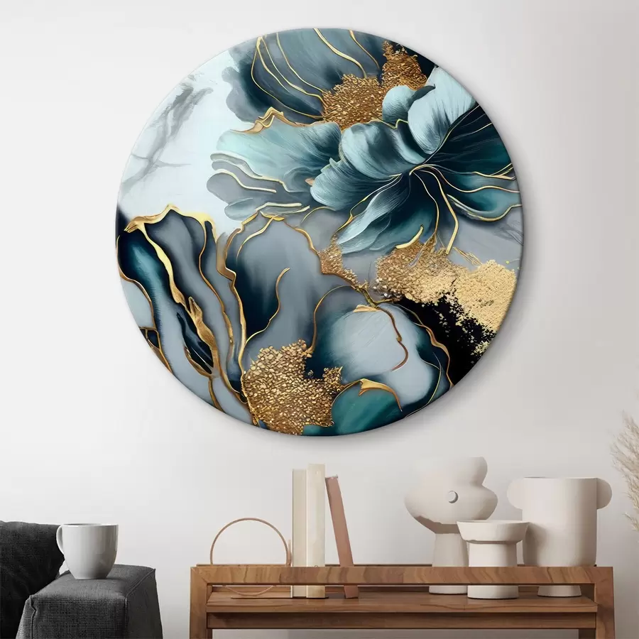  Peintures Vert, azur et botanique r35447