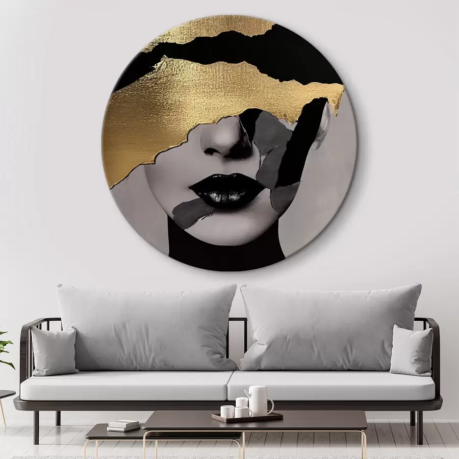 Fotobehang Gefragmenteerde elegantie met gedurfde contrasten r35520