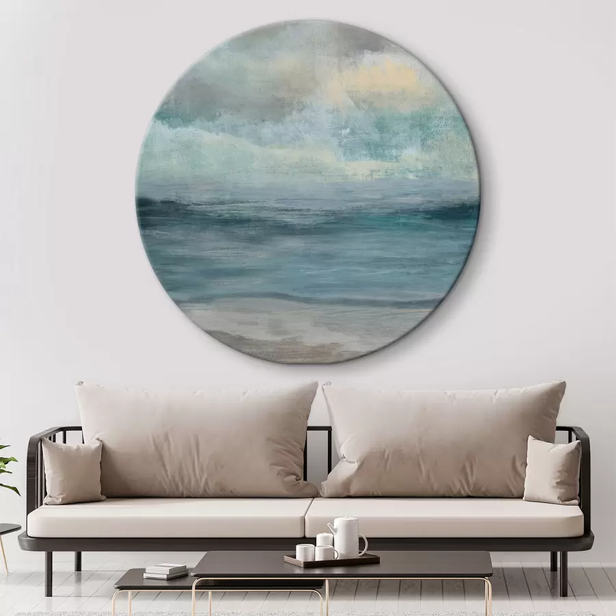  Schilderijen Blauwe rokerige abstractie r35720