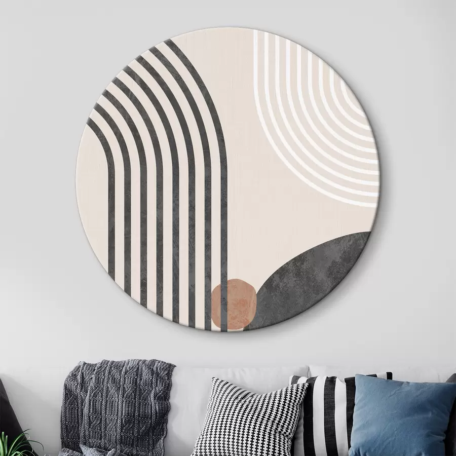 Fotobehang Trendy grafische bogen in bohemian stijl r36493