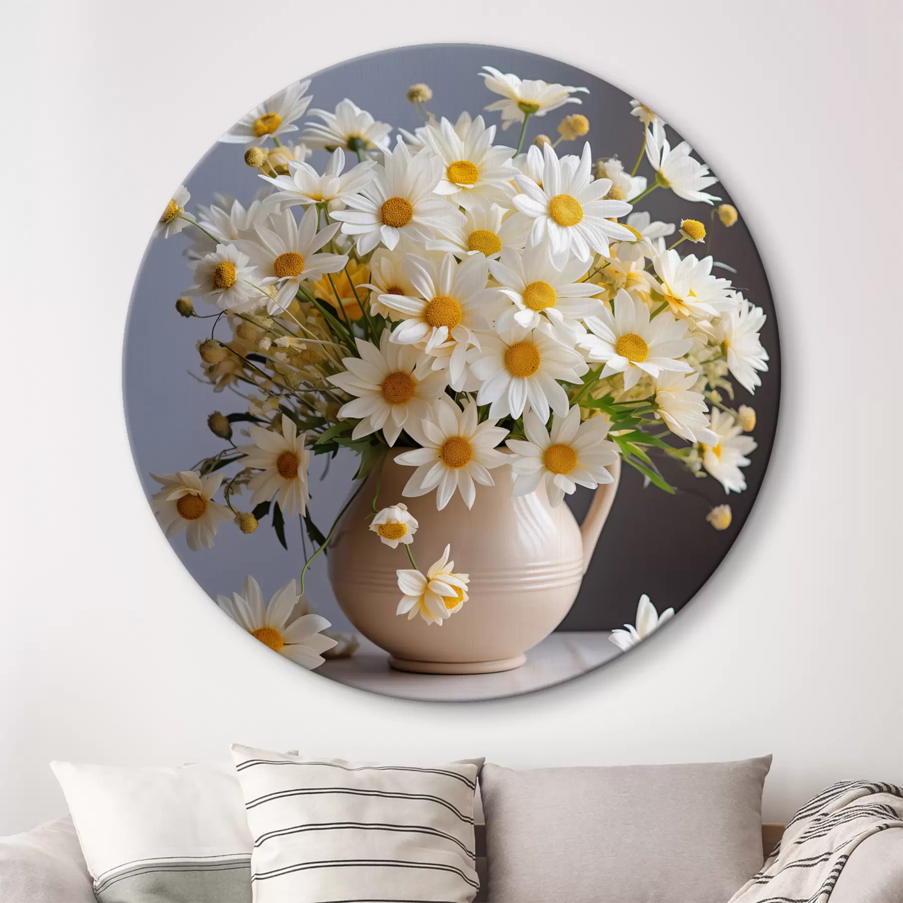  Peintures Grand vase avec un bouquet de marguerites r36813