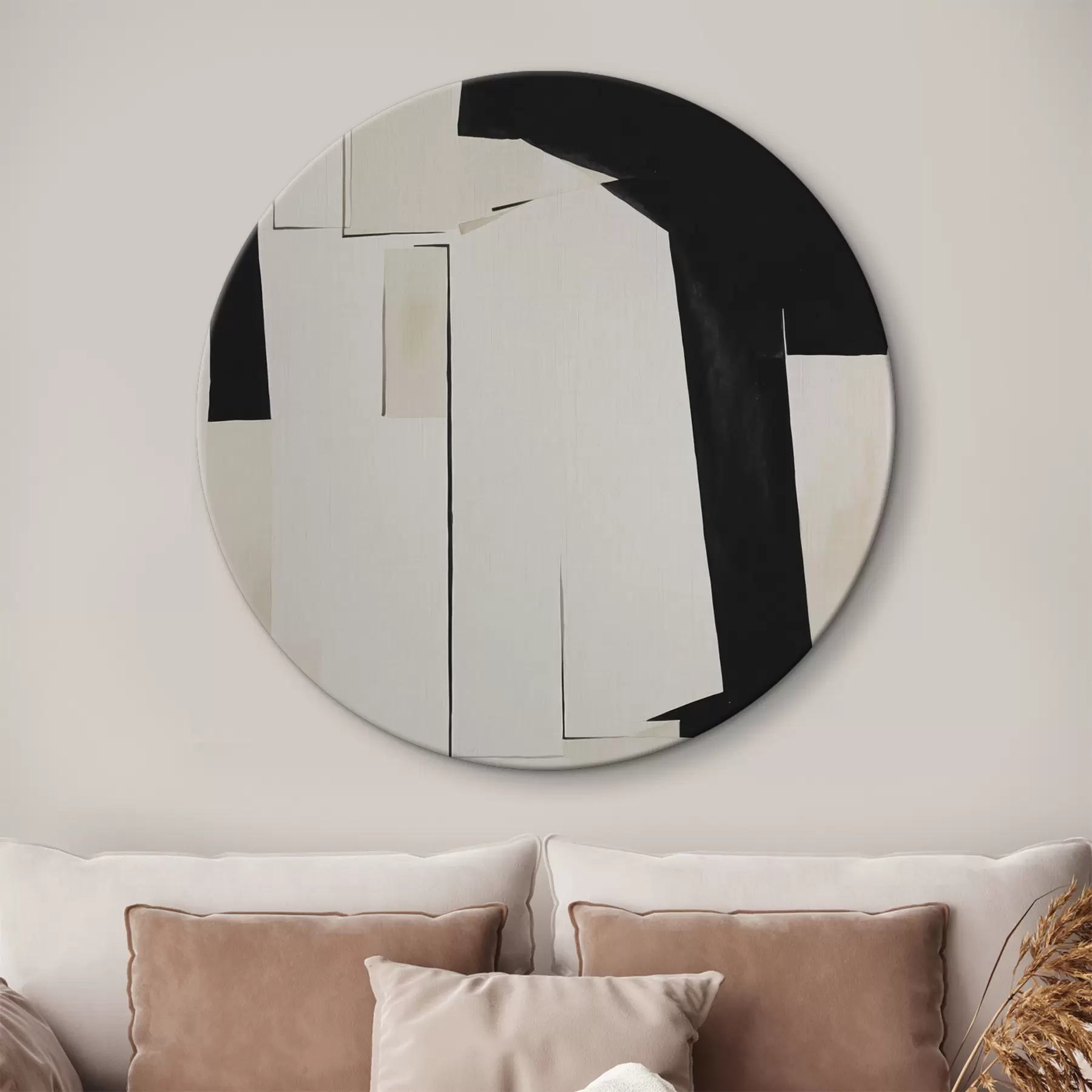  Schilderijen Zwart-wit aquarel abstractie r37169