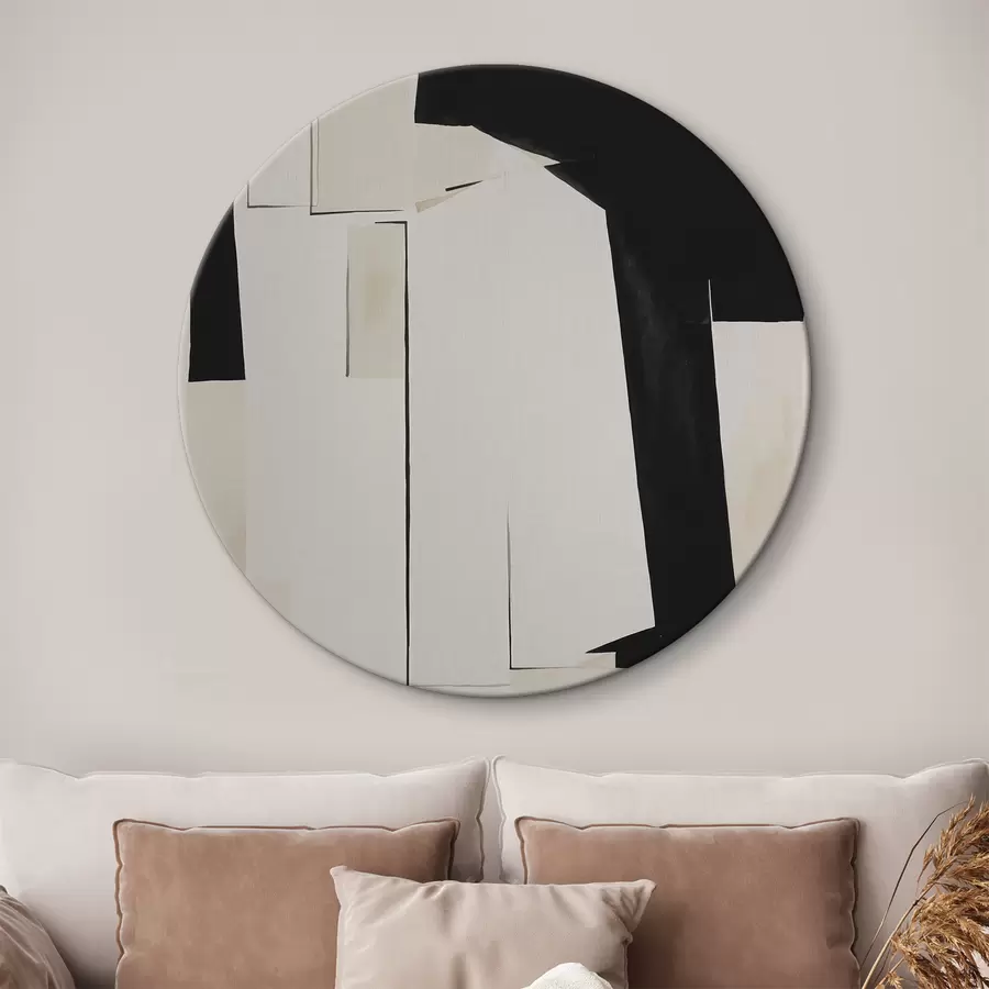  Schilderijen Zwart-wit aquarel abstractie r37169