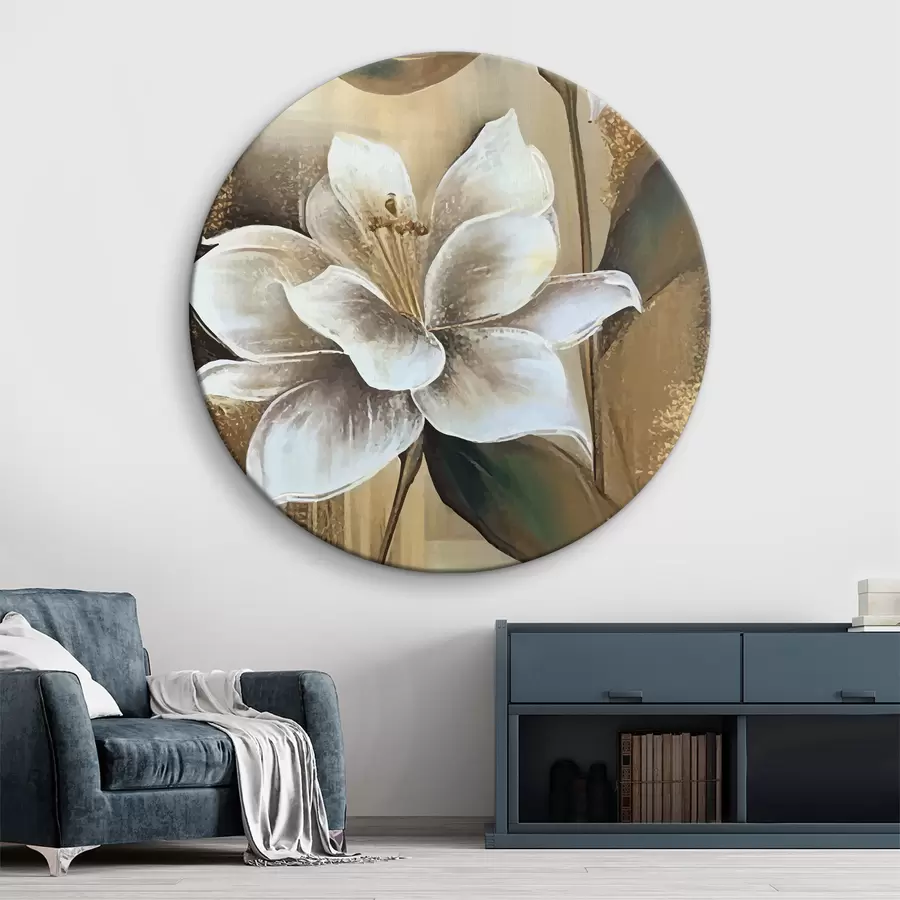  Peintures Fleurs blanches sur fond r37308