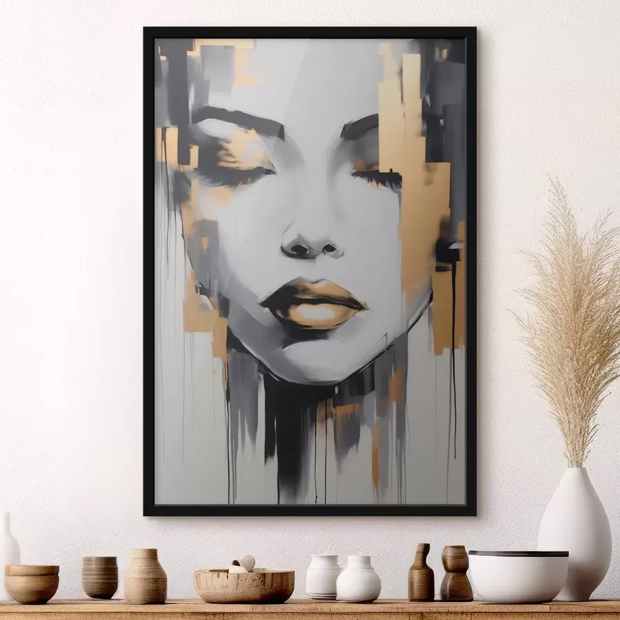 Fotobehang Meisje abstractie moderne stijl f41327