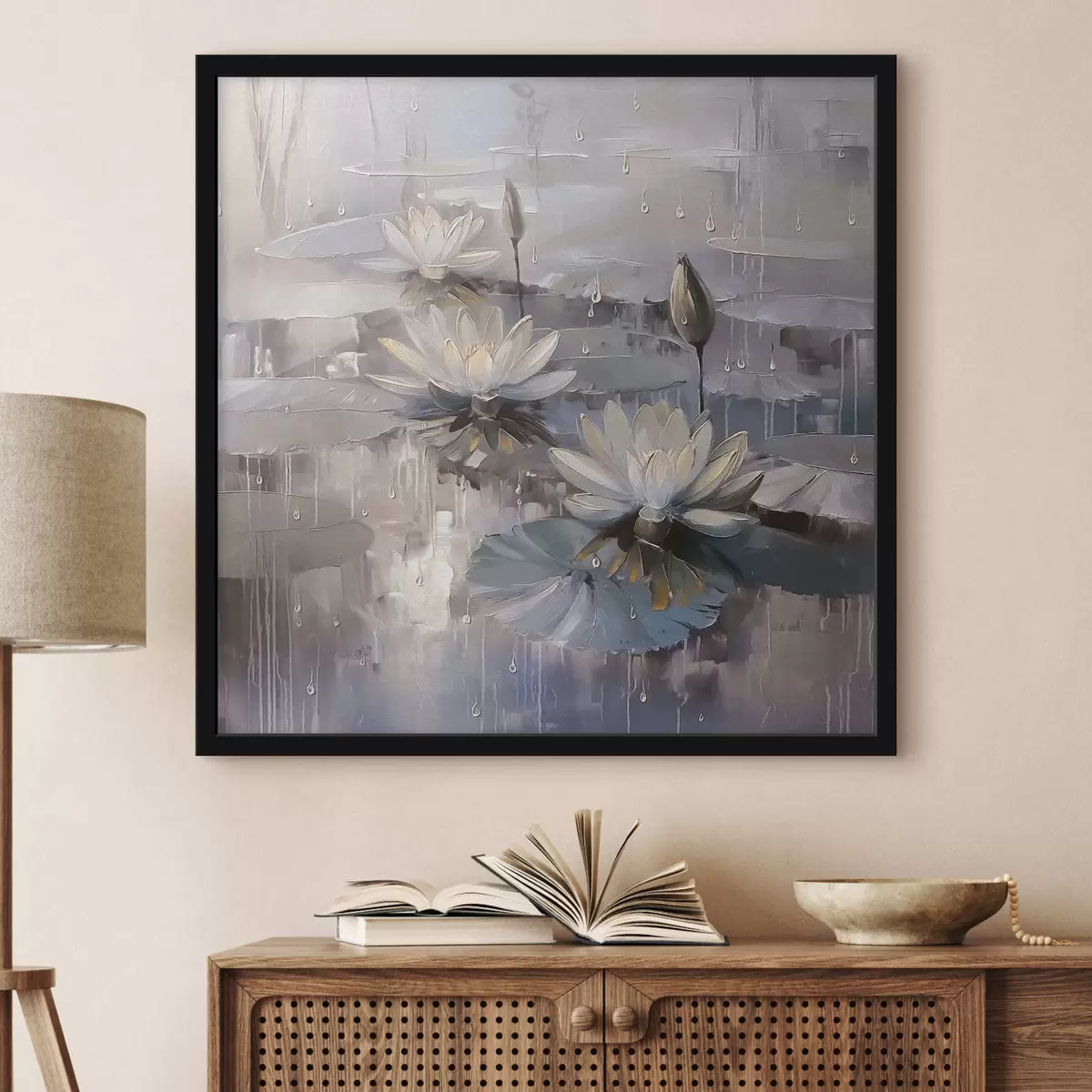 Poster Stijlvolle waterlelies zijn een nieuwe trend f41400