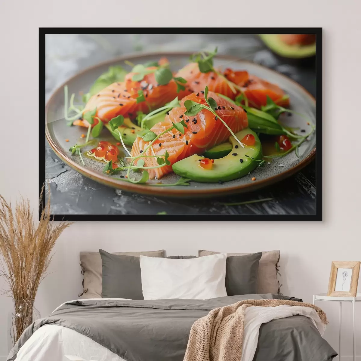Poster Ontbijt, zalm met avocado f41420