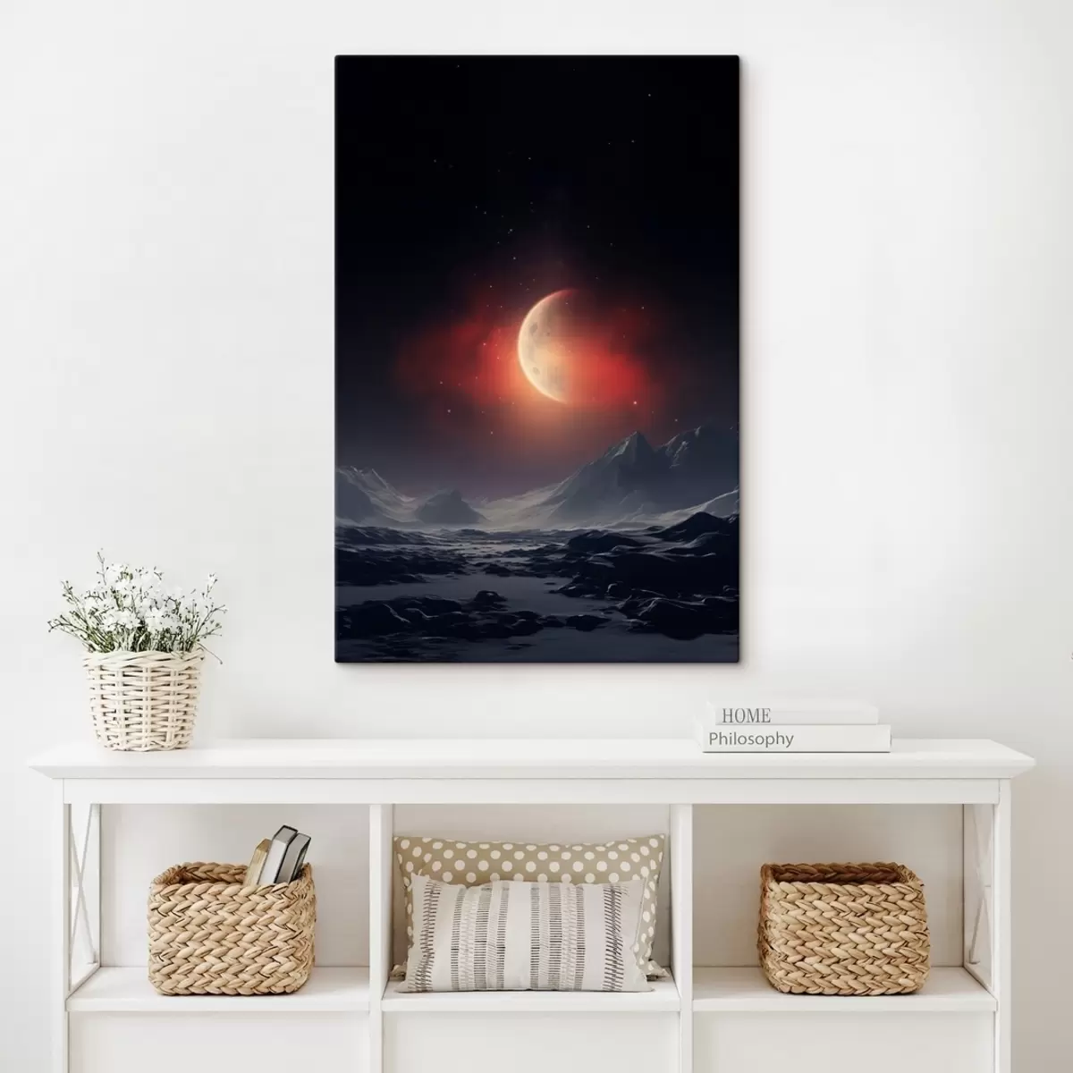  Peintures Coucher de soleil avec vue sur Mars s41202