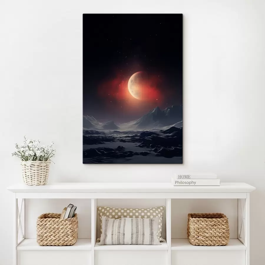  Peintures Coucher de soleil avec vue sur Mars s41202