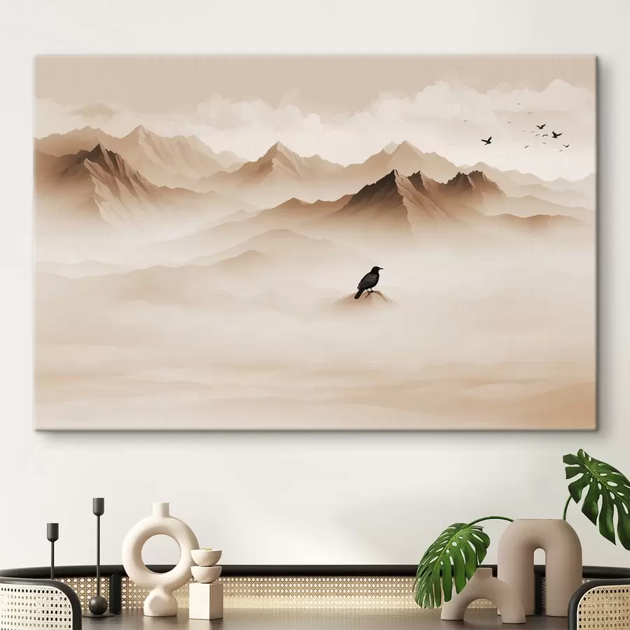  Peintures Montagnes dans le brouillard en graphique vectoriel s41295