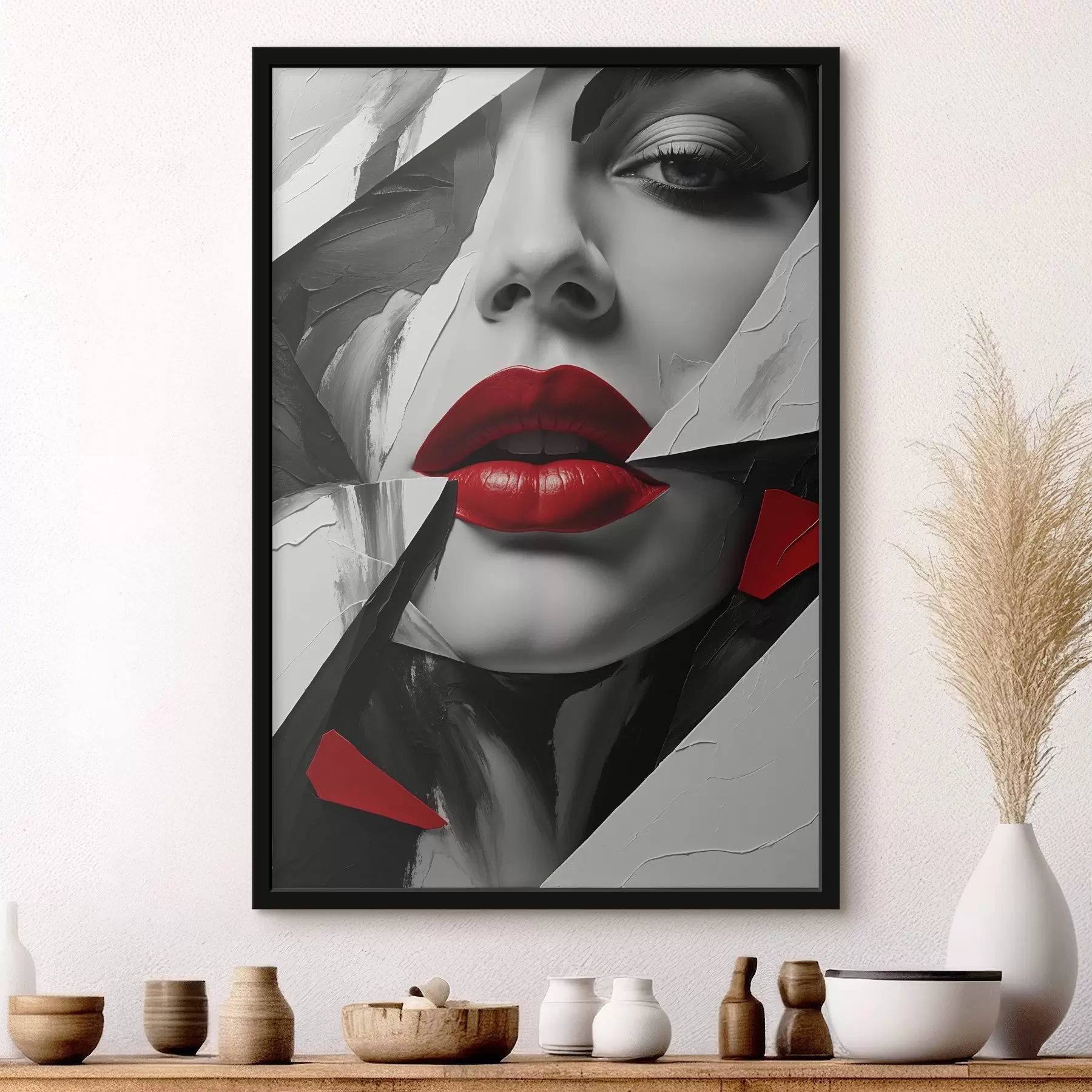 Papier peint photo Visage d'argile d'une jeune fille f41287