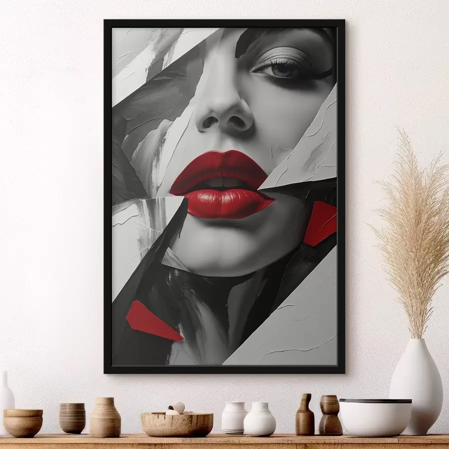 Fotobehang Kleien gezicht van een meisje f41287