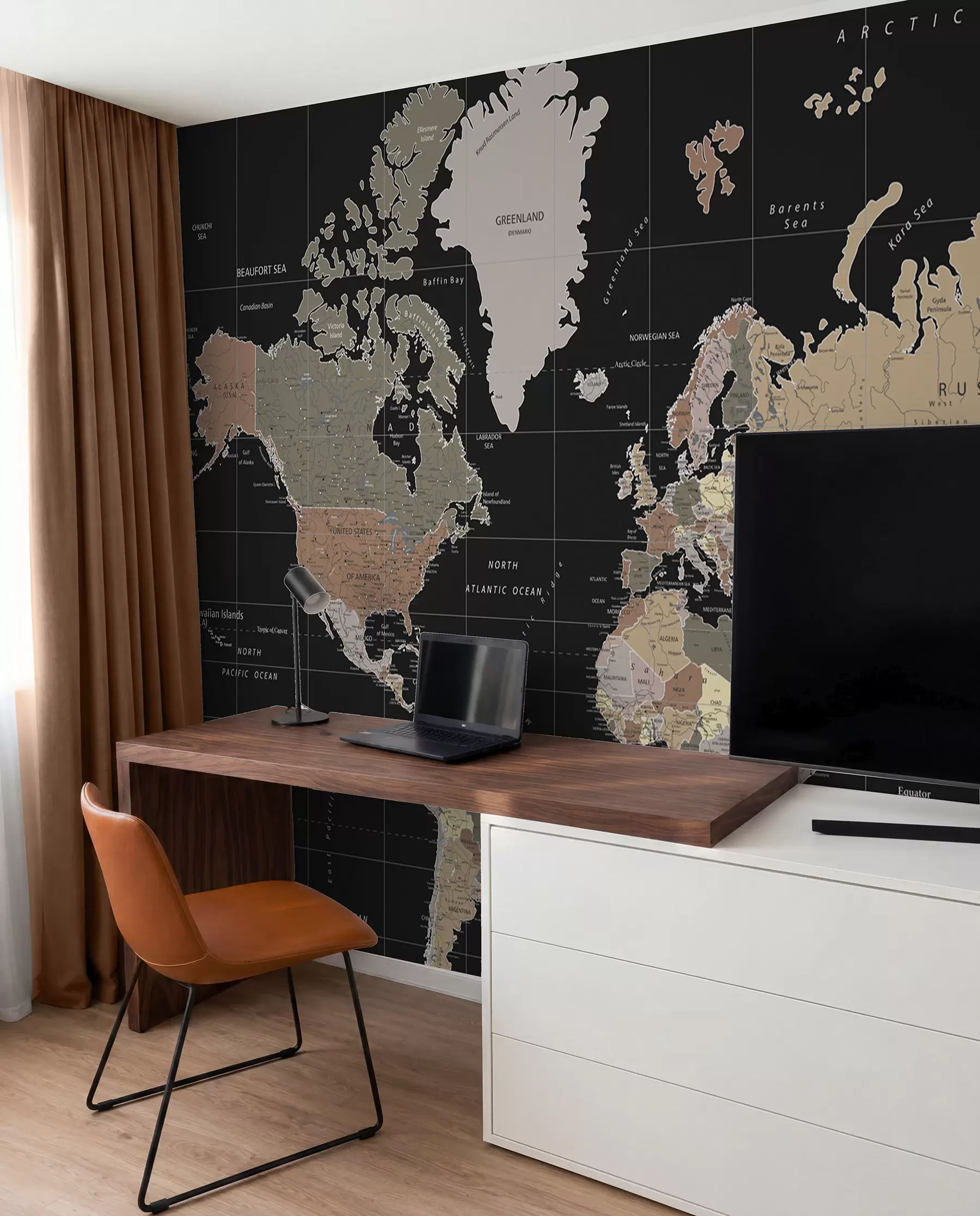 Fotobehang Wereldkaart met verschillende landen u99477d1