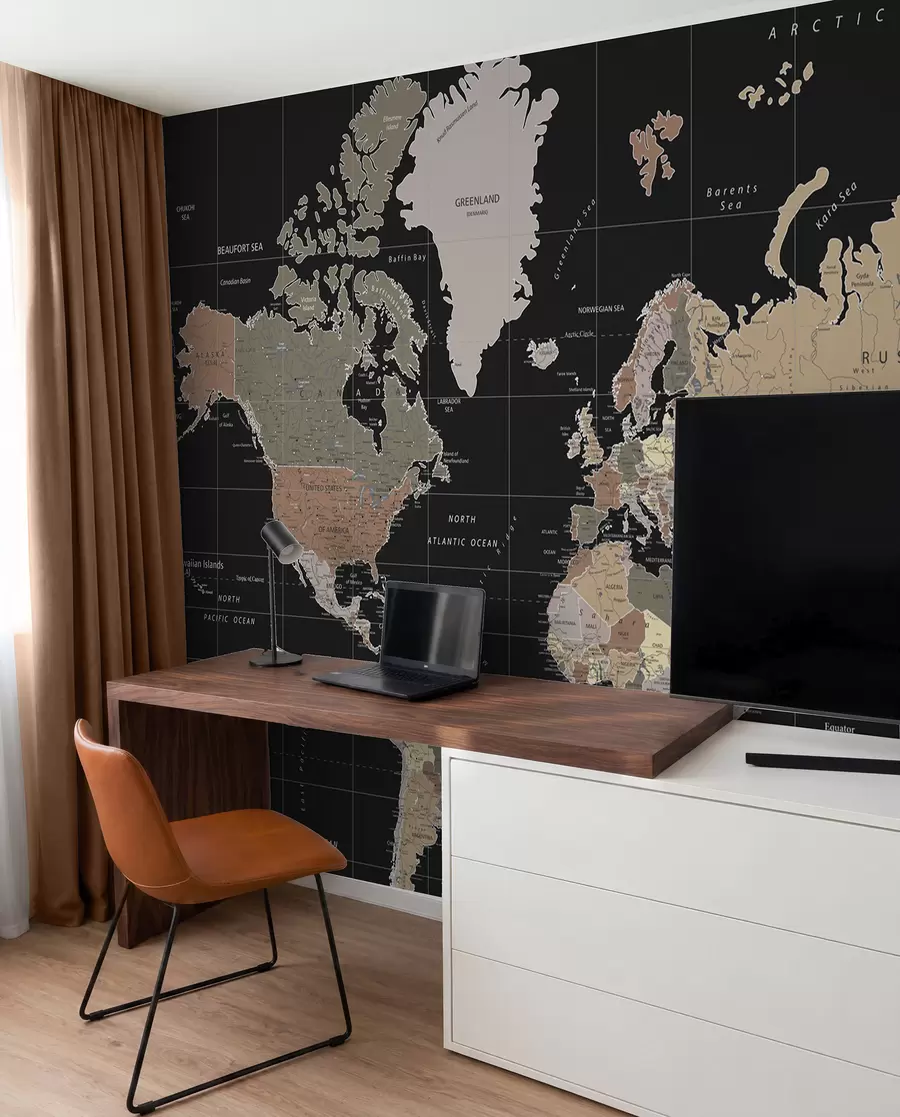 Fotobehang Wereldkaart met verschillende landen u99477d1