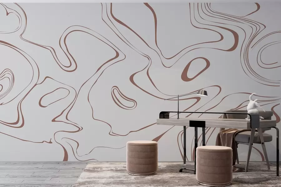 Papier peint photo Lignes abstraites dans des tons neutres w00634