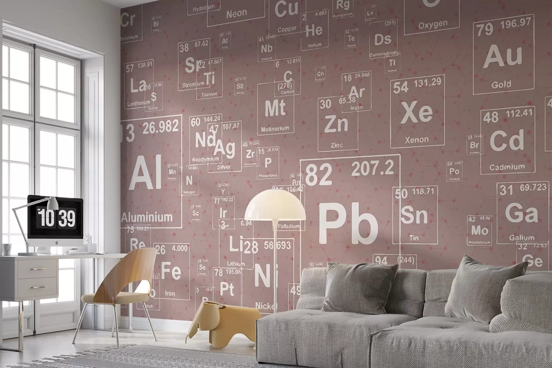 Papier peint photo Tableau périodique des éléments chimiques w00713v3