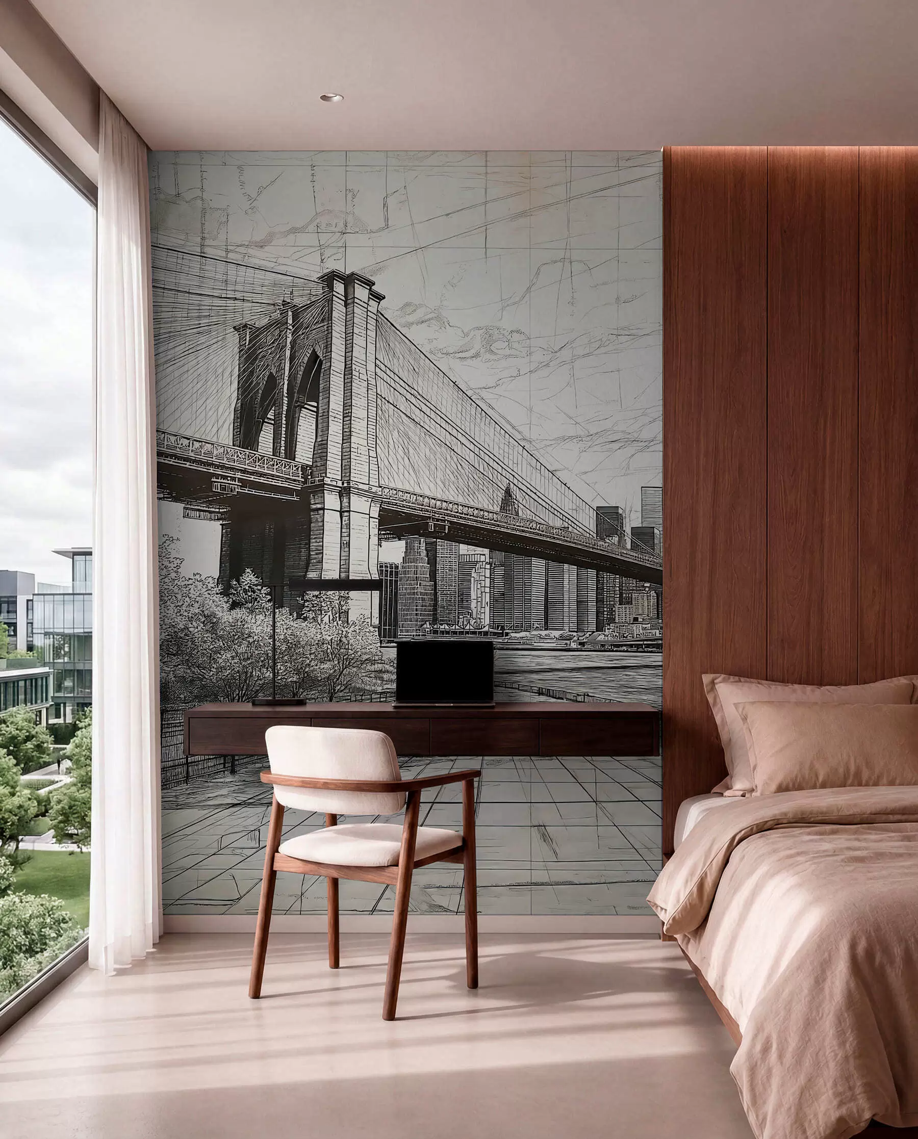 Fotobehang Lijnen van Brooklyn w01961