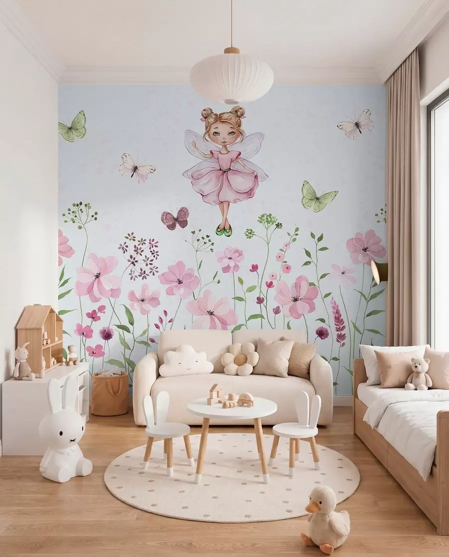 Fotobehang Fee van de bloemenweide w01460