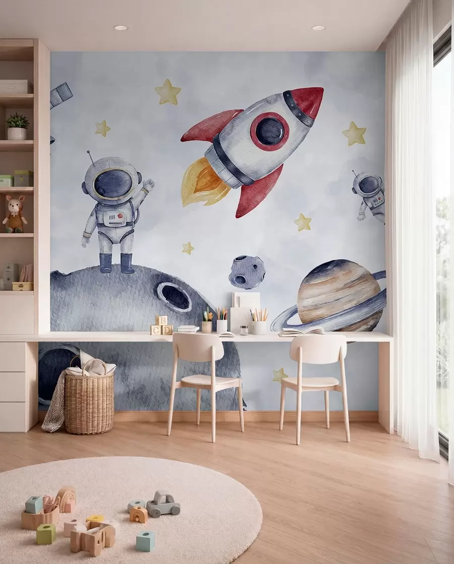 Papier peint photo Petits astronautes en vol w01461