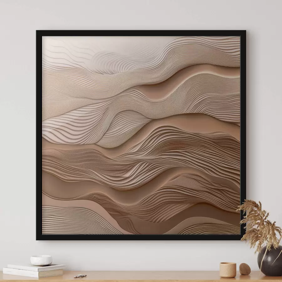 Fotobehang Abstracte golven met imitatie van textuur f41358