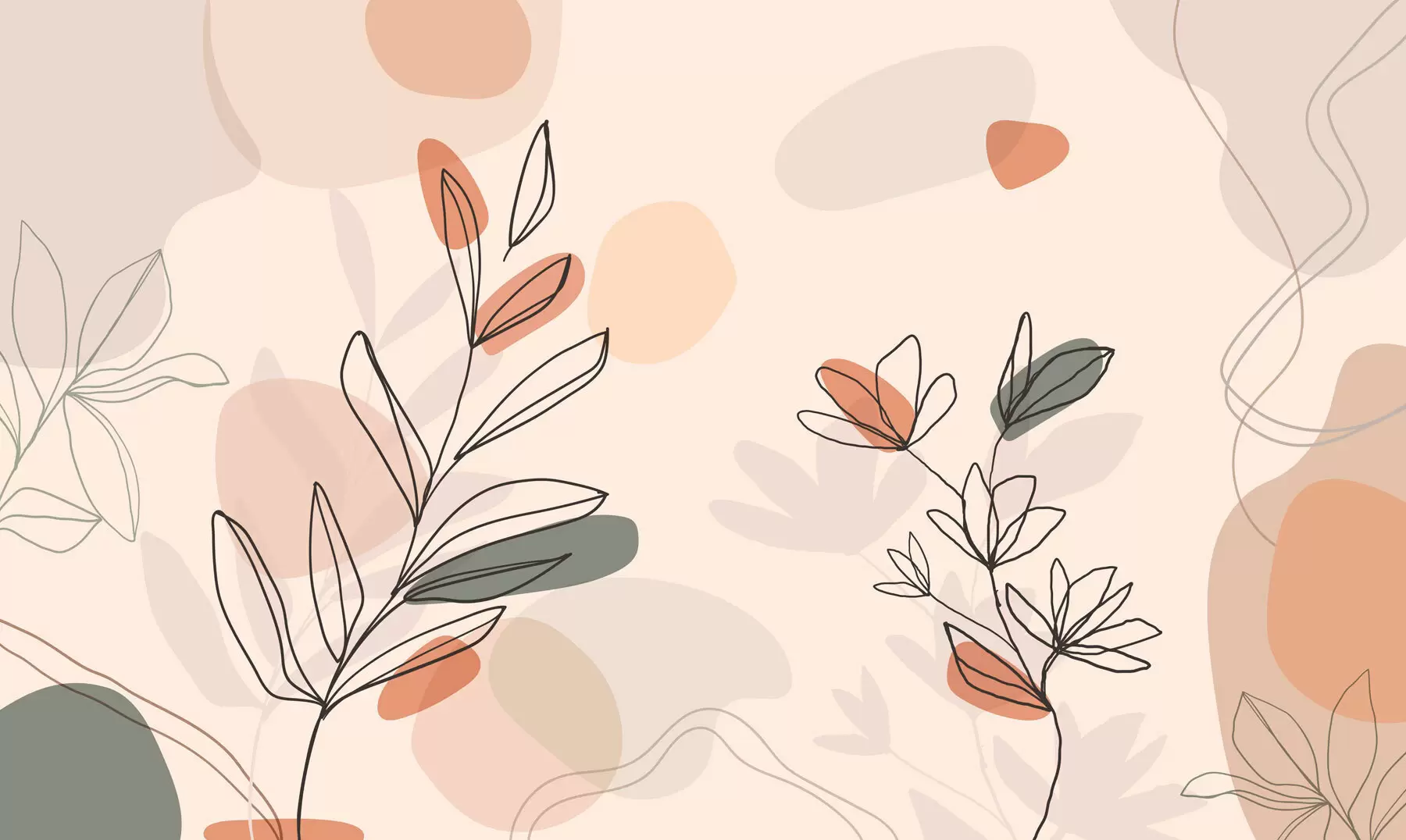 Papier peint photo Fleurs style boho w02103