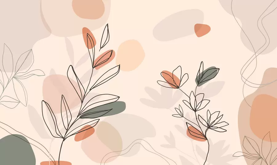 Papier peint photo Fleurs style boho w02103