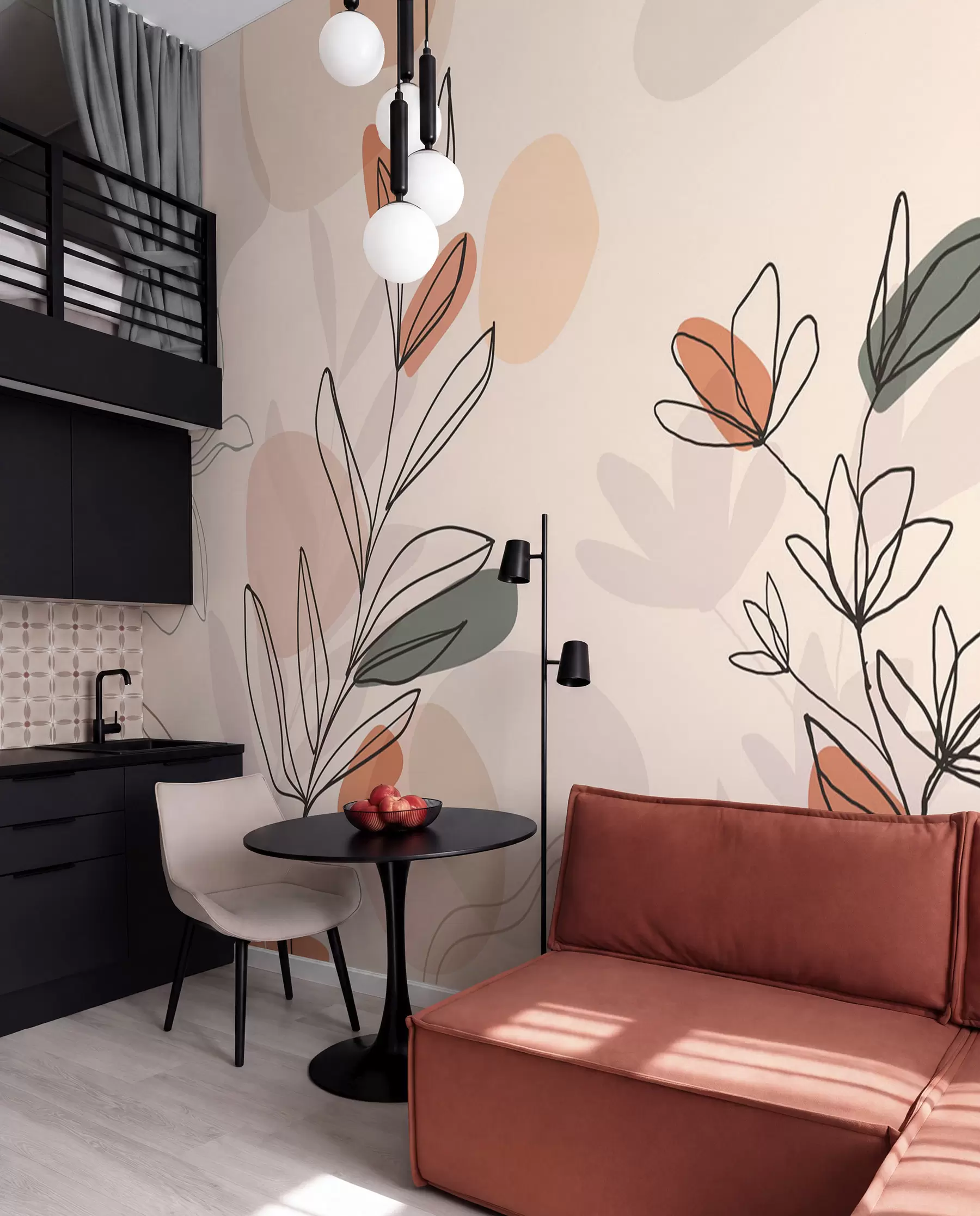 Fotobehang Bloemen boho stijl w02103