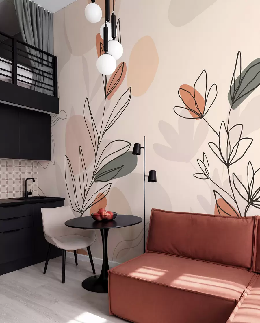 Fotobehang Bloemen boho stijl w02103