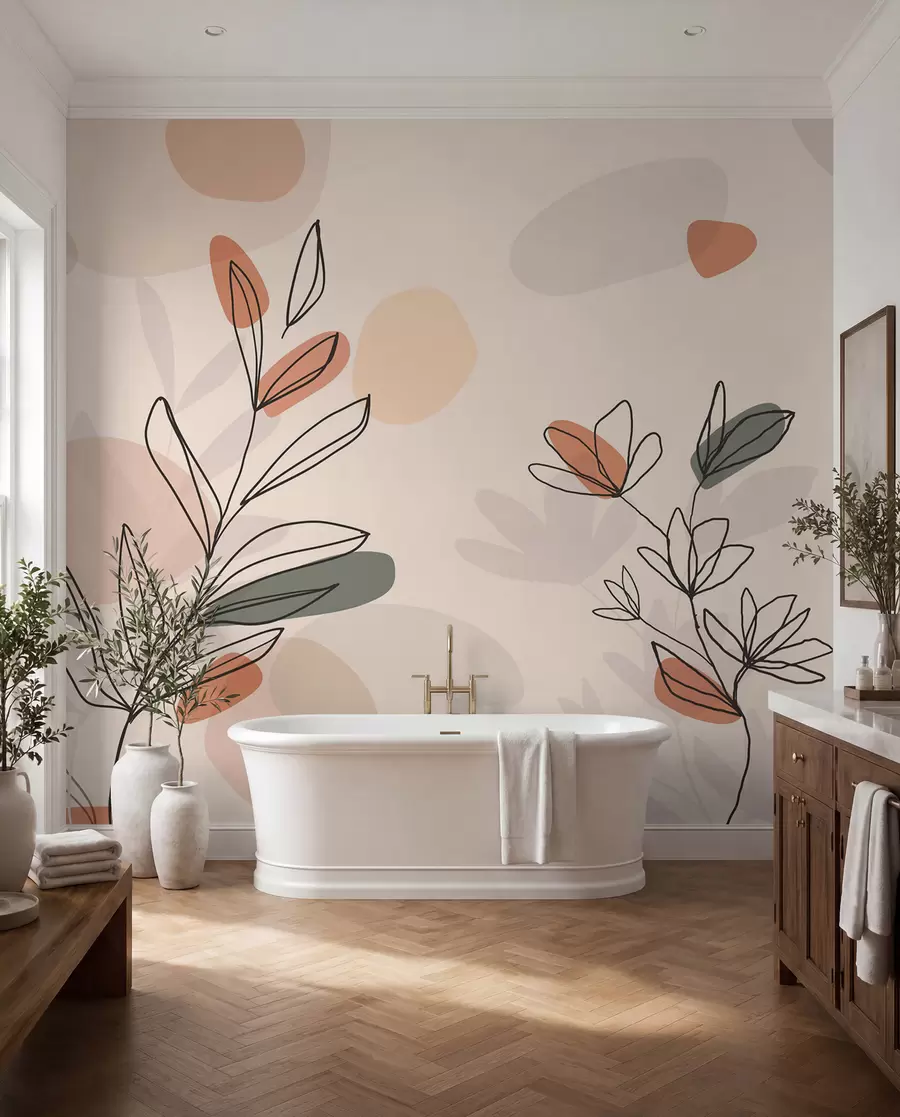 Fotobehang Bloemen boho stijl w02103