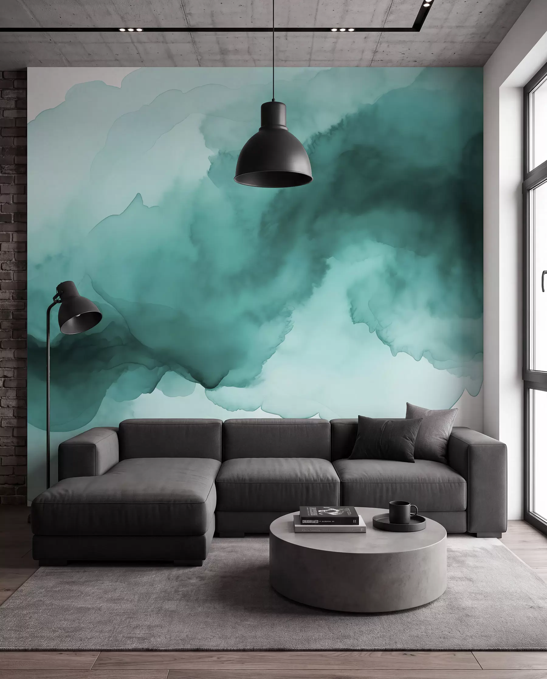 Fotobehang Abstracte verdunningen van verf w02114